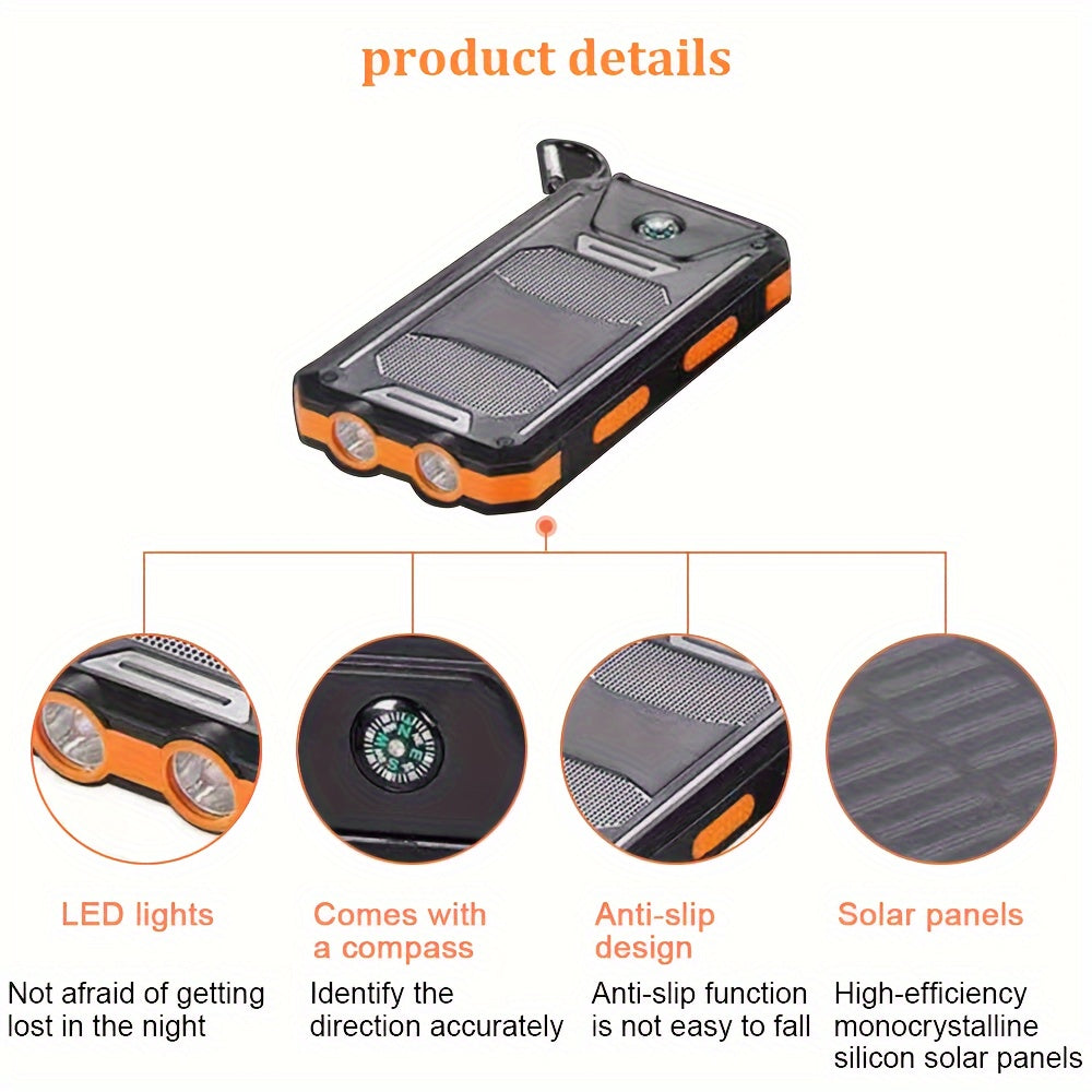 10000 mAh Solar Mobile Power Bank