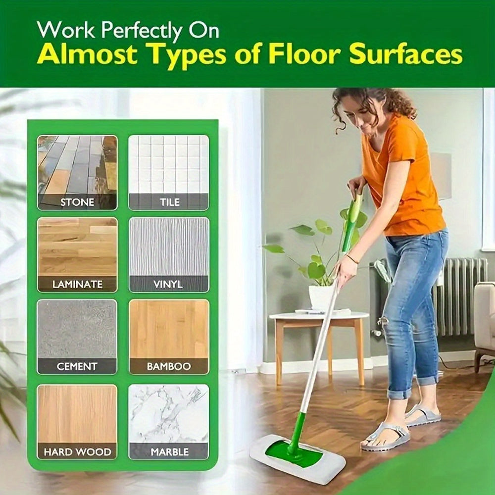 4/ 40pcs Premium Microfiber Sweeper Mop Pads - Reusable and Washable Dry