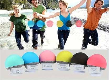 1pc Cartoon Mushroom Portable Wireless Speaker - Portable Bluetooth Speakers with Phone Holder, Suction Cup Design, Mini and Delicate