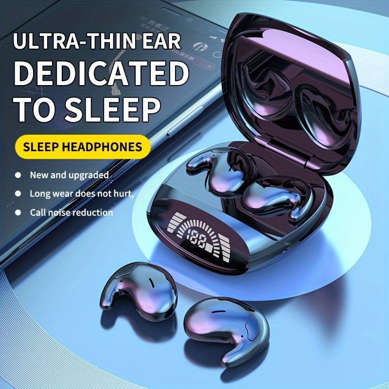 Invisible Sleeping Headphones, Shallow Earmuff Design, Side Sleeping Earplugs, Comfortable, Excellent Sound Quality