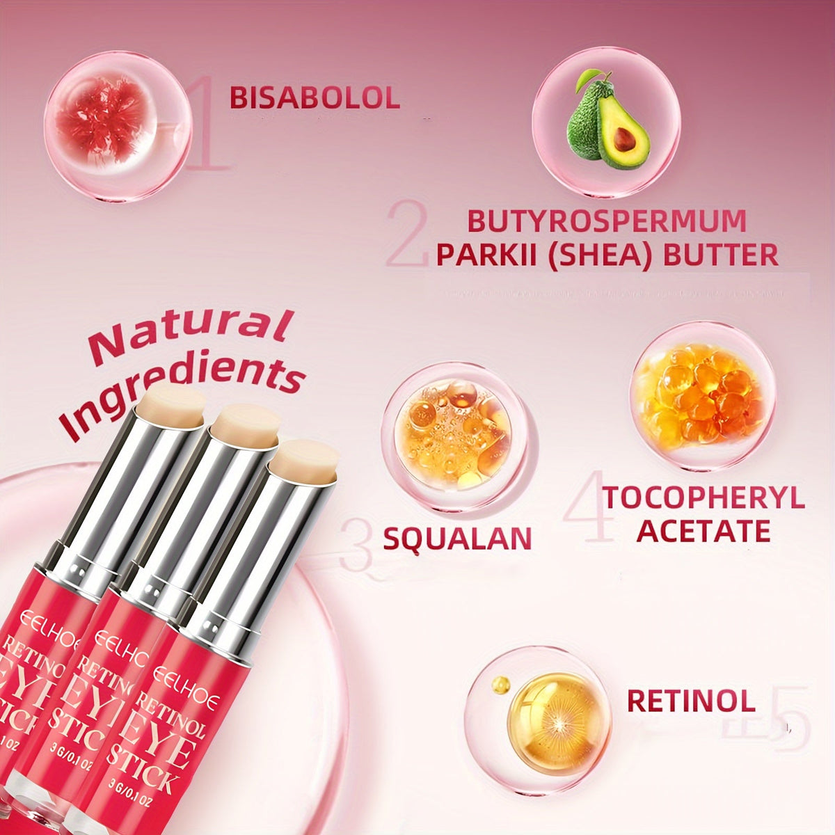 Intensive Retinol Eye Cream Sticks - Firming and Smoothing 0.11oz