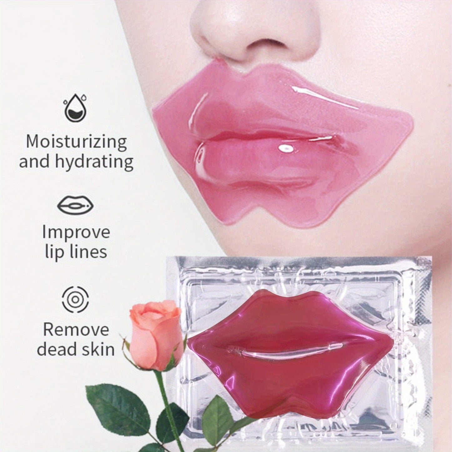 Plumping Pink Crystal Lip Mask Patches