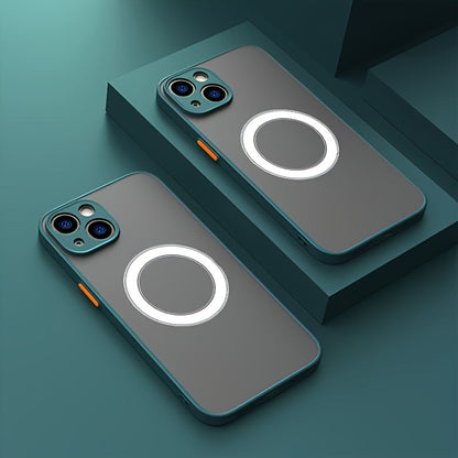 Luxury Matte Magnetic Wireless Charging Phone Case