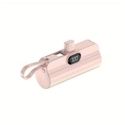 Ultra-Compact Power Bank with 5000mAh battery capacity