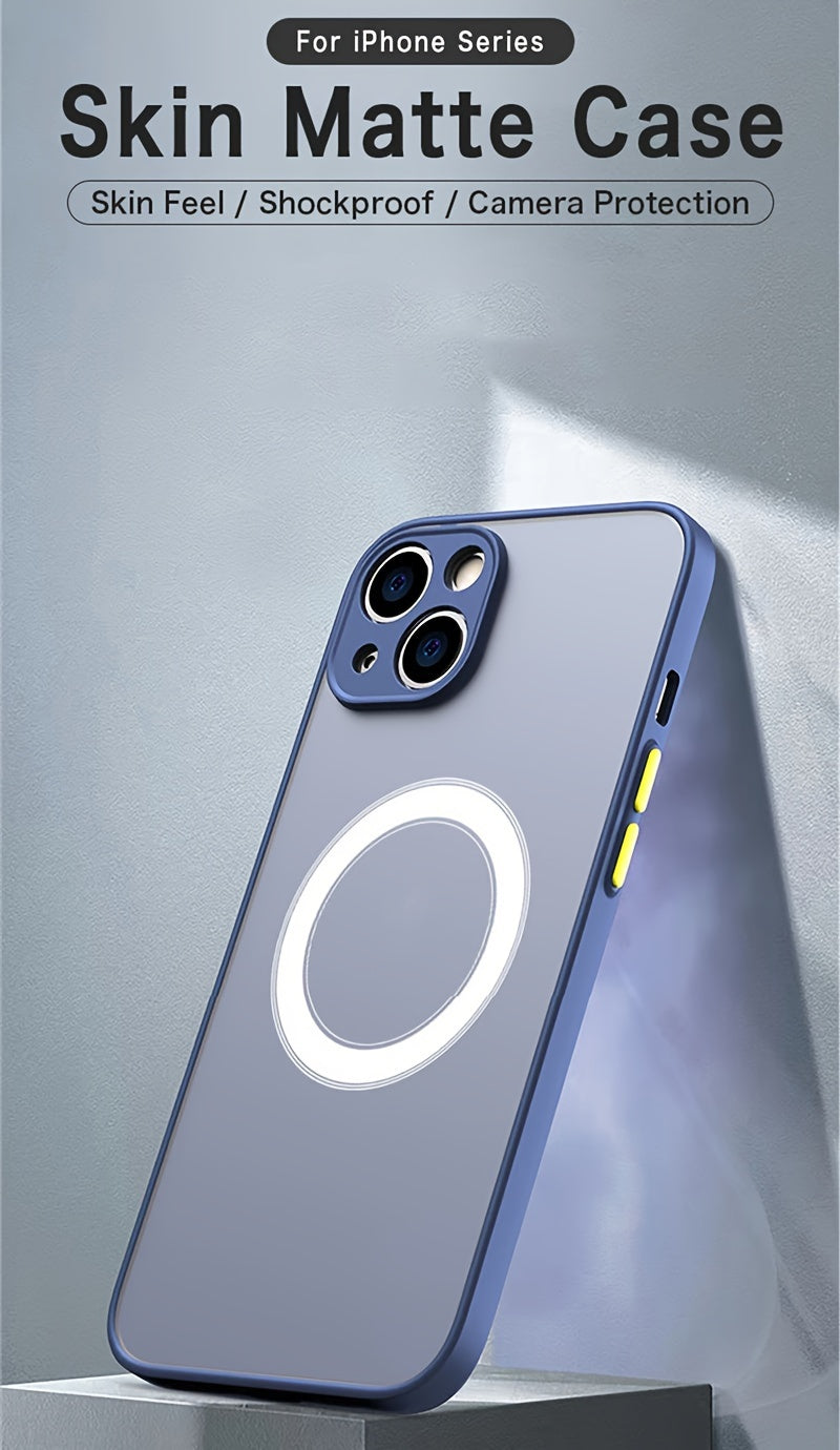 Luxury Matte Magnetic Wireless Charging Phone Case