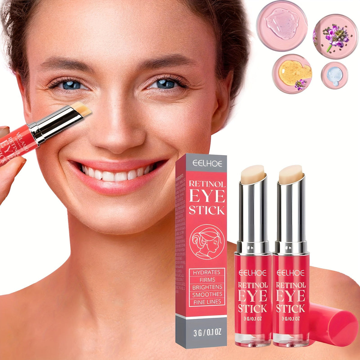Intensive Retinol Eye Cream Sticks - Firming and Smoothing 0.11oz