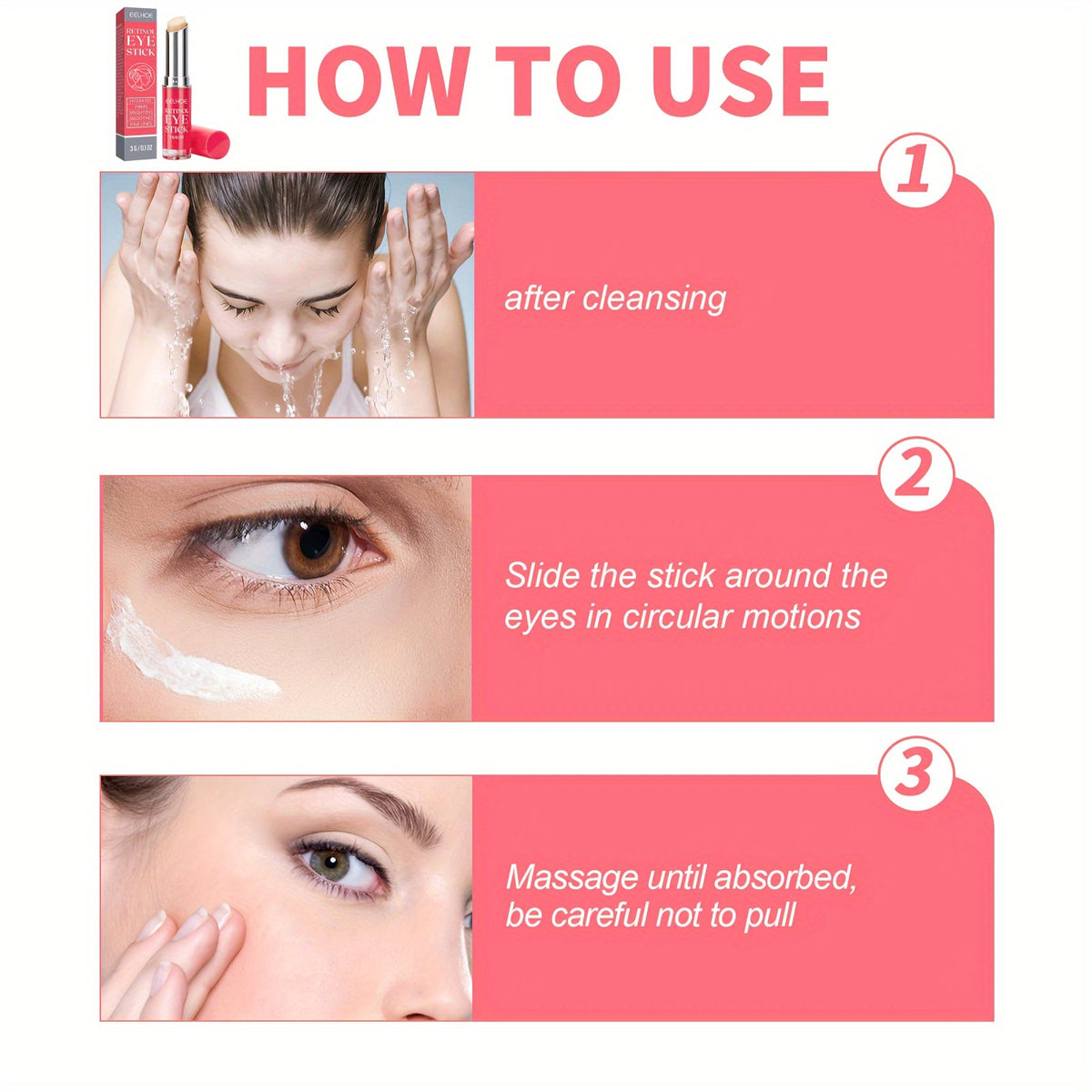 Intensive Retinol Eye Cream Sticks - Firming and Smoothing 0.11oz